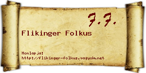 Flikinger Folkus névjegykártya